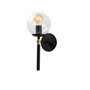 Opviq Gondol - 3042 Lámpara de pared negra con tapa de cristal